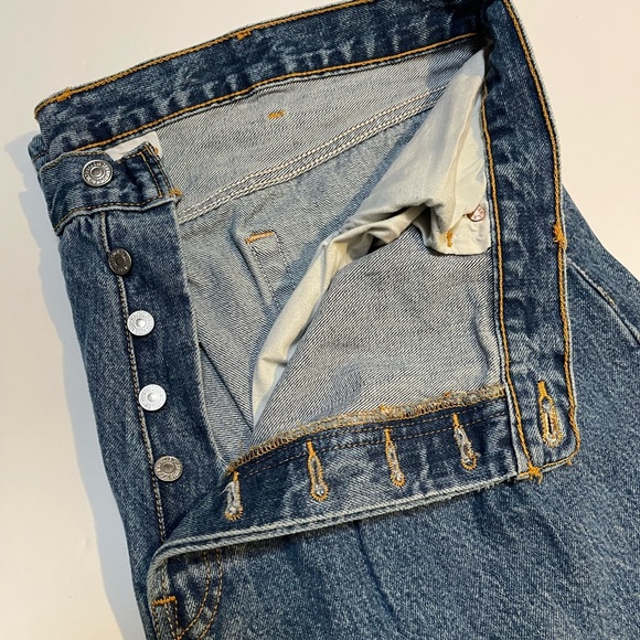 Men's Levi's 501 Original Dark Stone washed  Jeans 44 x 30 - Picture 7 of 9